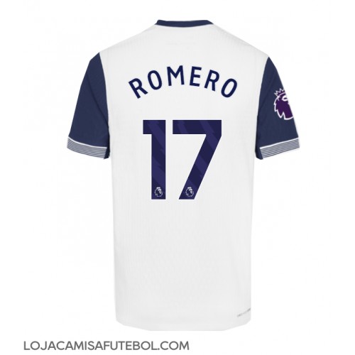 Camisa de Futebol Tottenham Hotspur Cristian Romero #17 Equipamento Principal 2024-25 Manga Curta